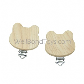 Natural American Beetch Wooden Organic Teether - shape bear