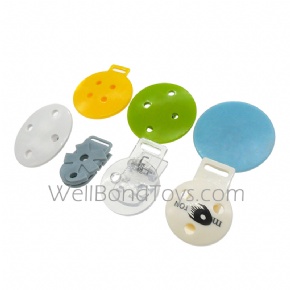 Plastic soother clips